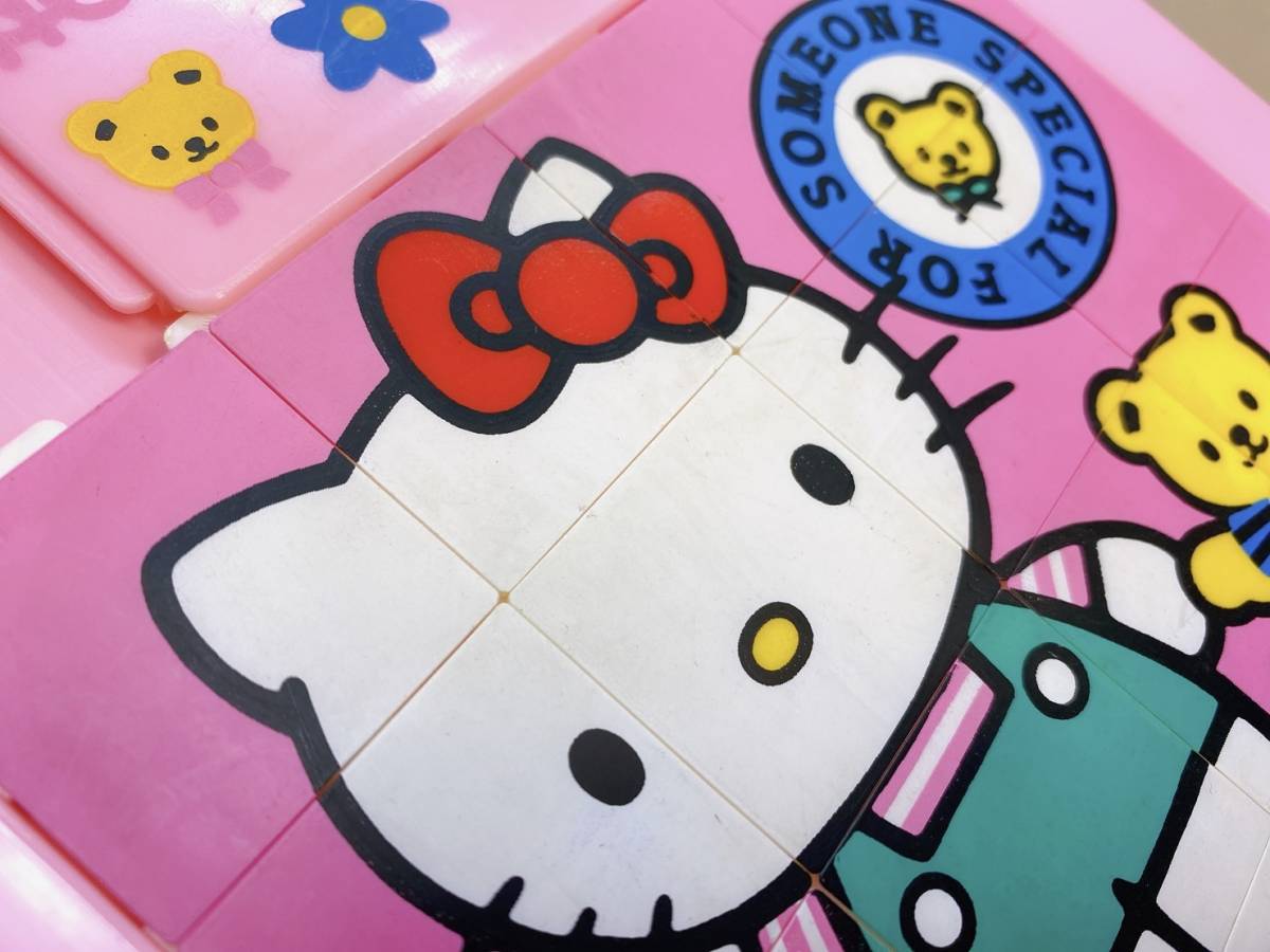  стоимость доставки 520 иен! ценный retro Sanrio Hello Kitty Kitty Chan интеллектуальное развитие мозаика развивающая игрушка текущее состояние товар 