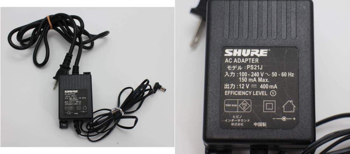 SHURE シュアー SVX88 レシーバー PG28 ワイヤレス マイク 2本 ダイバシテイ 受信機 通電確認済_画像10