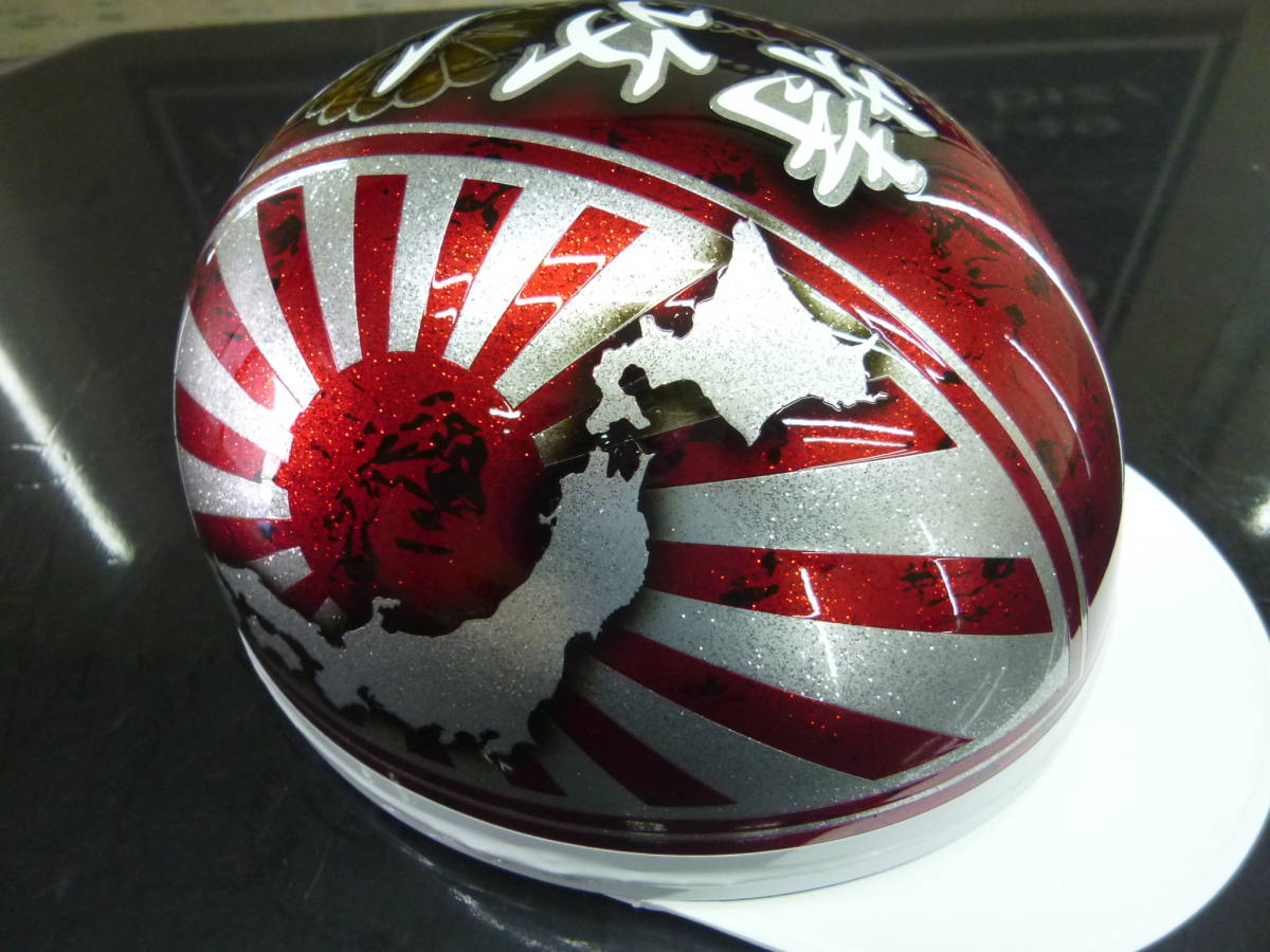 三つボタン‼送料込!!カスタムコルク半 日章地図 ラメ最安値138-