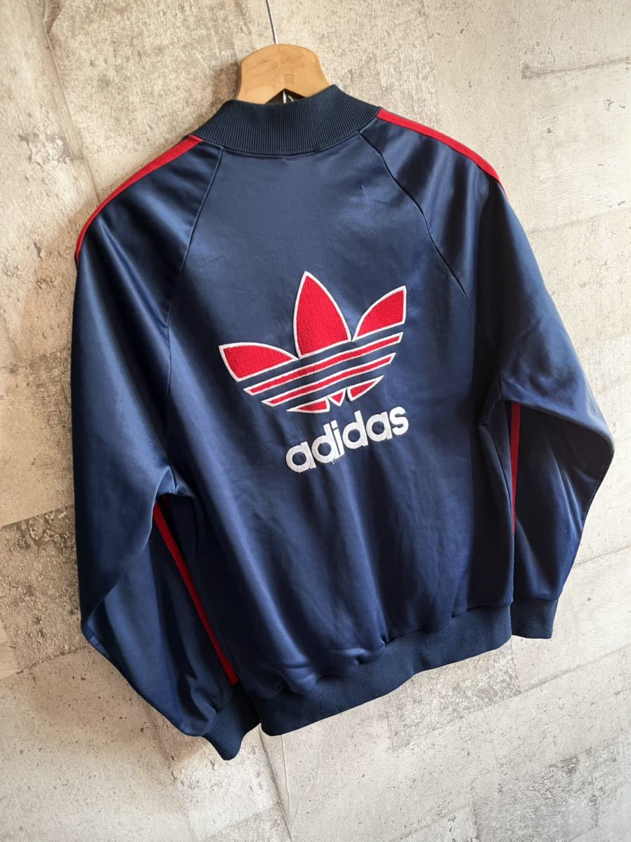 80s USA製 ADIDAS TRUCK JACKET BACK LOGO ATP-TYPE VINTAGE アメリカ製 アディダス トラックジャケット バックロゴ オールド ビンテージ_画像4