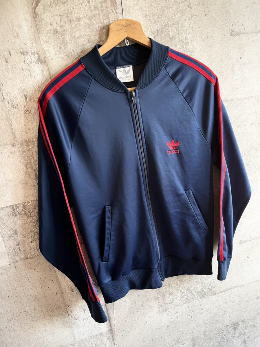 80s USA製 ADIDAS TRUCK JACKET BACK LOGO ATP-TYPE VINTAGE アメリカ製 アディダス トラックジャケット バックロゴ オールド ビンテージ_画像2