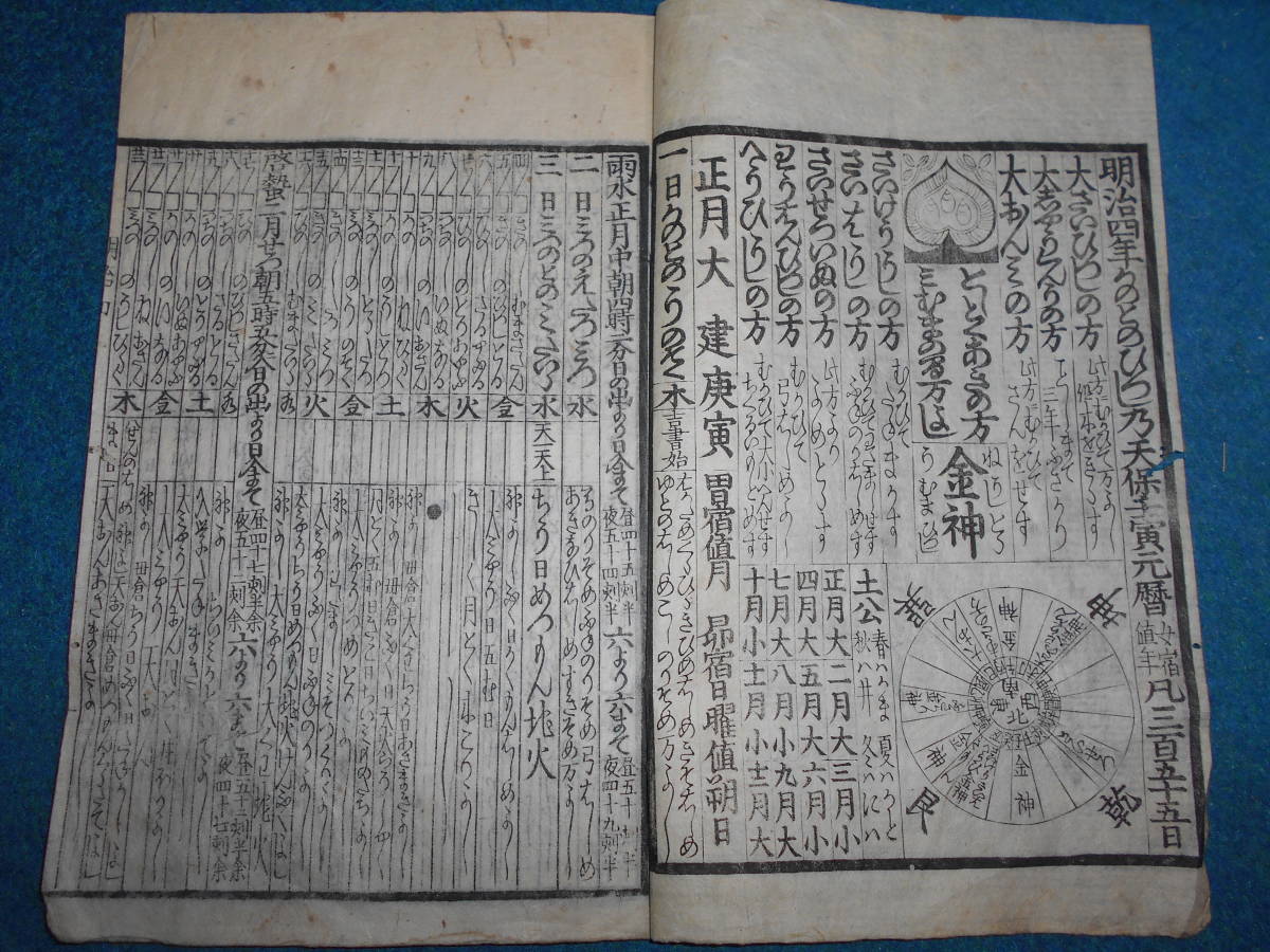 本当に信頼出来る店 即決 1871（明治4）年『南都暦 天保壬寅元暦 』アンティーク 和書