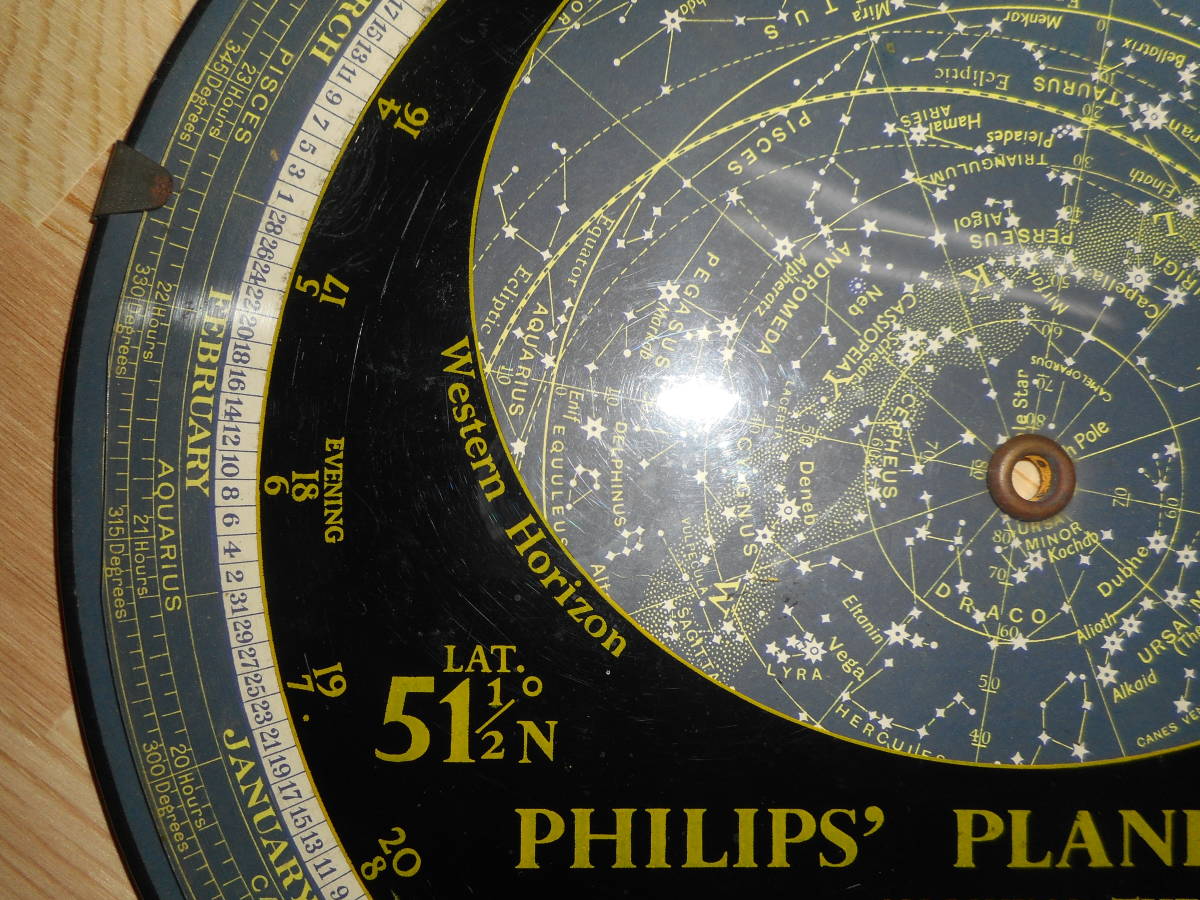  antique, heaven lamp map, astronomy, star seat table record, star map, star seat map .1959 year [fi lips star seat table record ]Star map, Planisphere, Celestial atlas
