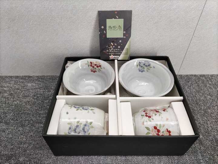 Yahoo!オークション - 未使用 撫松庵 ペア 里桜 睦揃 茶碗