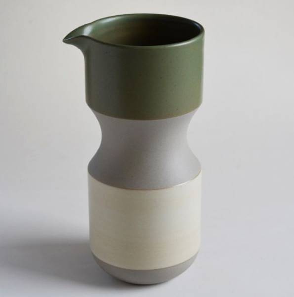*JUDITH KRUGER* peace taste less . green green pitcher vase 1 piece ( two or more successful bids possibility )