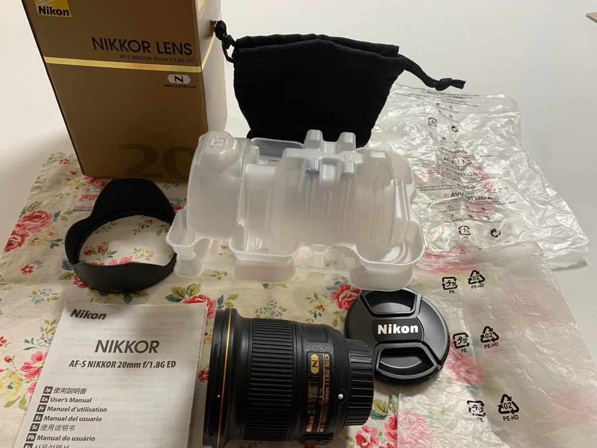Nikon ニコン AF-S NIKKOR 20mm f/1.8G ED ほぼ未使用です。 単焦点