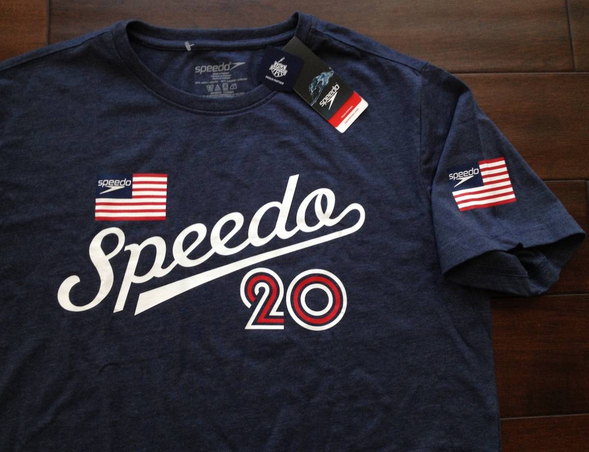 【既決USA】SPEEDO ・ スピード@完売胸元胸元&背中&袖【SPEEDO 20】ロゴ入半袖Tシャツ【SPEEDO USA Swimming Logo Graphic T-Shirt】 @2XLの画像4