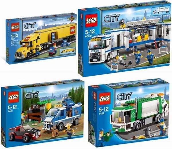 sG195 レゴ シティ 3221 トレイン トラック+60044 ポリスベーストラック+4441+4432 パーツ確認済み LEGO社純正品