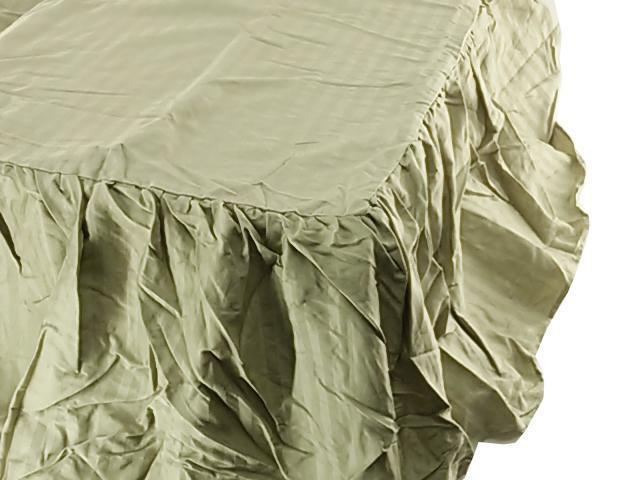  bed простыня высокая плотность модель атлас ткань отель ощущение хлопок 100% двойной ширина 140x200x вставка 35cm полоса рисунок зеленый 
