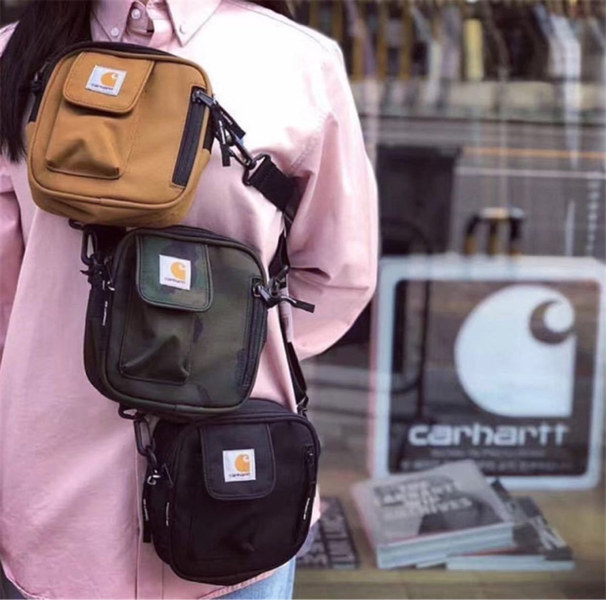 Carhartt カーハート ポケット付き　ショルダーバッグ　ブラウン 茶色