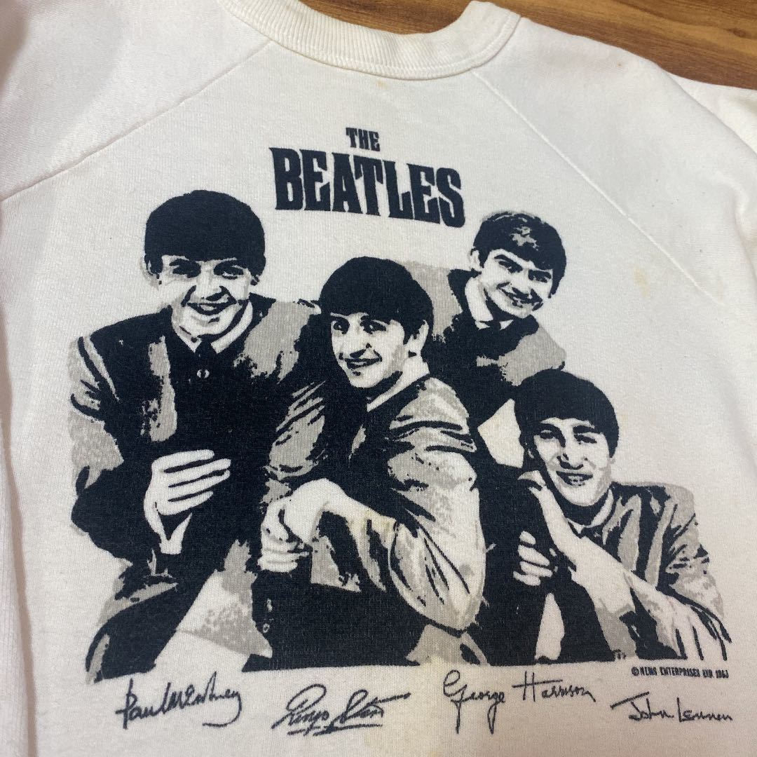 60s THE BEATLES 染み込みプリント ラグラン スウェット VINTAGE ビンテージ_画像5