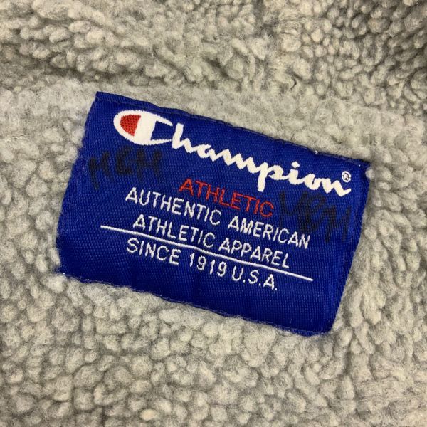  ultra rare not for sale superior article centre university ski part bench coat Champion champion reverse side boa cotton inside poly- down men's L corresponding navy hard-to-find 
