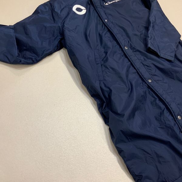  ultra rare not for sale superior article centre university ski part bench coat Champion champion reverse side boa cotton inside poly- down men's L corresponding navy hard-to-find 