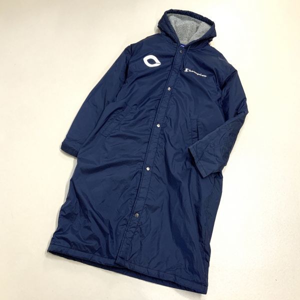  ultra rare not for sale superior article centre university ski part bench coat Champion champion reverse side boa cotton inside poly- down men's L corresponding navy hard-to-find 