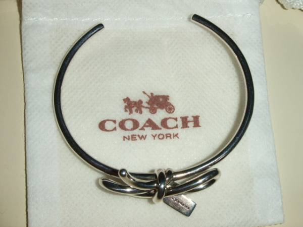  Coach * silver * bracele * new goods regular goods * ribbon * bow 