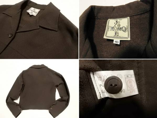  Jocomomola! burns tea : reverse side nappy wool jacket * size 40