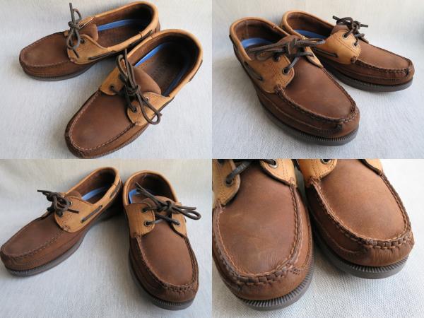  верх носорог da- панель / мокасины обувь 27.5cms Perry leather 