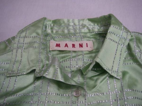 S104 MARNI マルニ 七分袖シャツ 38サイズ 美品 肌触りが良い！_画像2