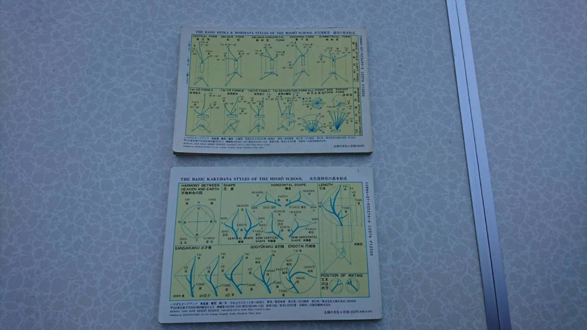 ★主婦の友★生け花カードブック【未生流 瓶花・盛花】肥原俊樹 著 ＆ 【未生流 瓶花・格花】肥原碩甫 著★送料無料★_画像6