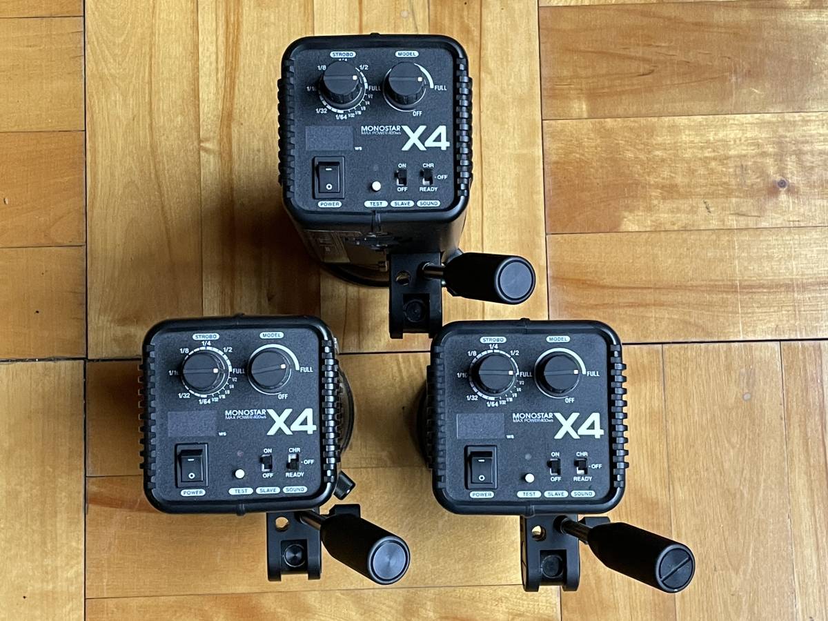 SUNSTAR サンスターストロボ MONOSTAR X4 3灯+ハニカム2セット