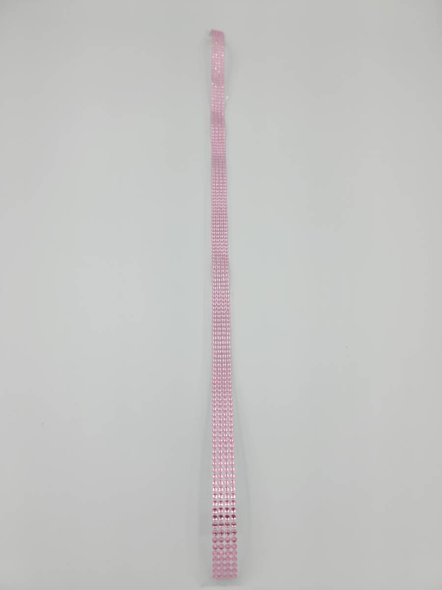 【未使用品】海外で買った小物・雑貨　その⑮　デコレートテープ ピンク キラキラ 約40cm_画像1