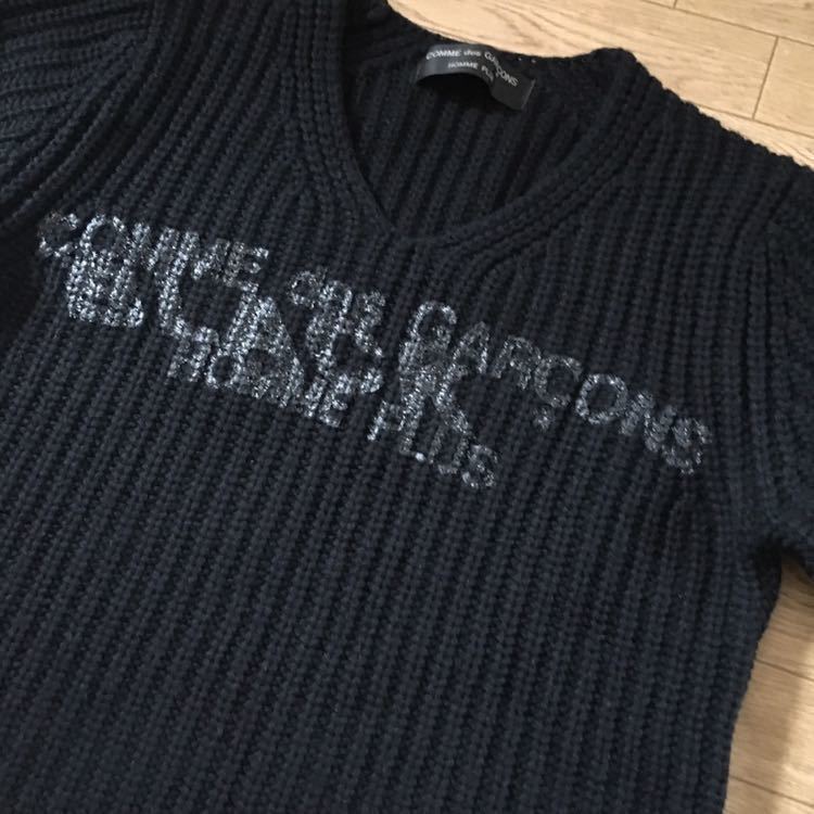 ロゴ●極厚 コムデギャルソンオム セーター comme des garcons ヴィンテージ ジュンヤワタナベ アーカイブ デカオム プリュス 田中啓一_画像1