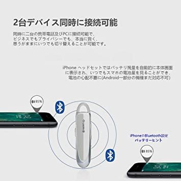 新品 Glazata Bluetooth 日本語音声ヘッドセット V4.1 片耳_画像6
