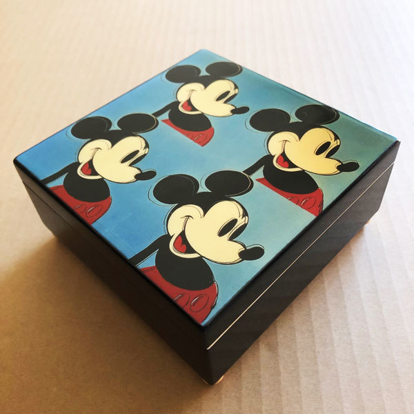 アンディー・ウォーホル “ ミッキーマウス / MICKEY MOUSE ” ビンテージ MUSIC BOX-BLUE /オルゴール-ブルー S-152_画像1