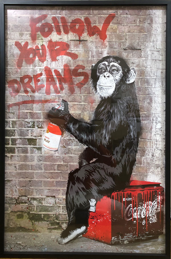  frame ending Mr. *b rain woshu/ MR. BRAINWASH *FOLLOW YOUR DREAMS~ original * print P-164