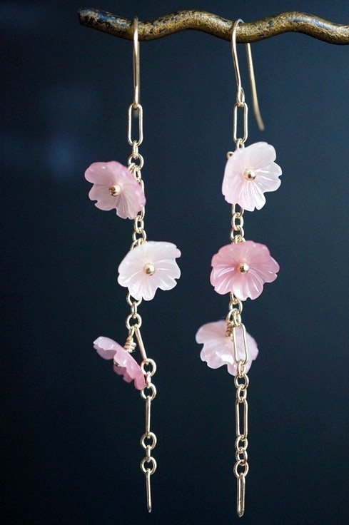 K14GF earrings 1887... flower earrings 