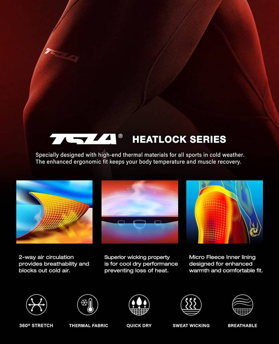 (テスラ)TESLA コンプレッションパンツ スポーツウェア [吸湿速乾・UVカット] メンズ スポーツタイツ 微起毛 YUP53-WBK_XL