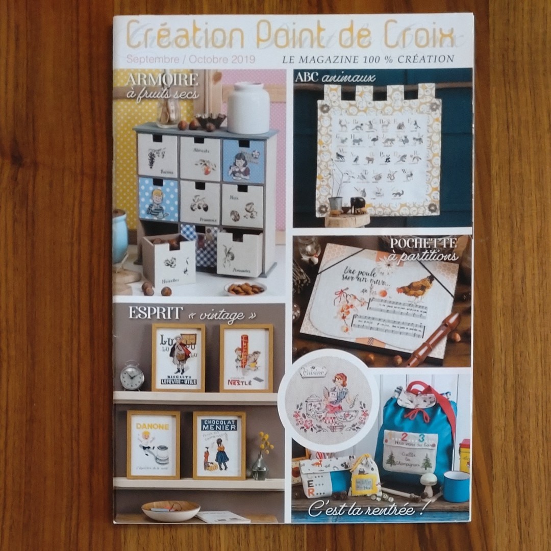 creationpointdecroix2019年9、10月 クロスステッチ図案