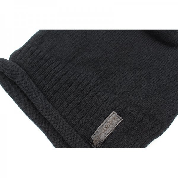 ニット帽子 ワッチキャップ 暖かい 裏ボア 防寒 KNIT CAP ロールワッチ レディース メンズ BK トレンド NT2-1_画像4