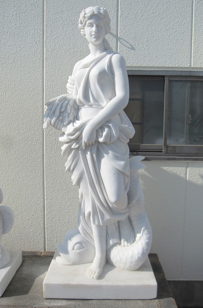【税込?送料無料】 女性像 秋のヴィーナス 天然大理石彫刻 乙女像 置物 女神像 オブジェ 石像 西洋彫刻
