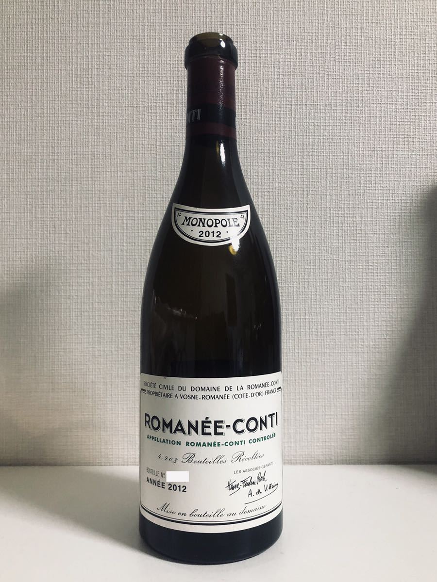 空き瓶】DRC Romanee-Conti ロマネコンティ 2012 空瓶 - www.semcar.it