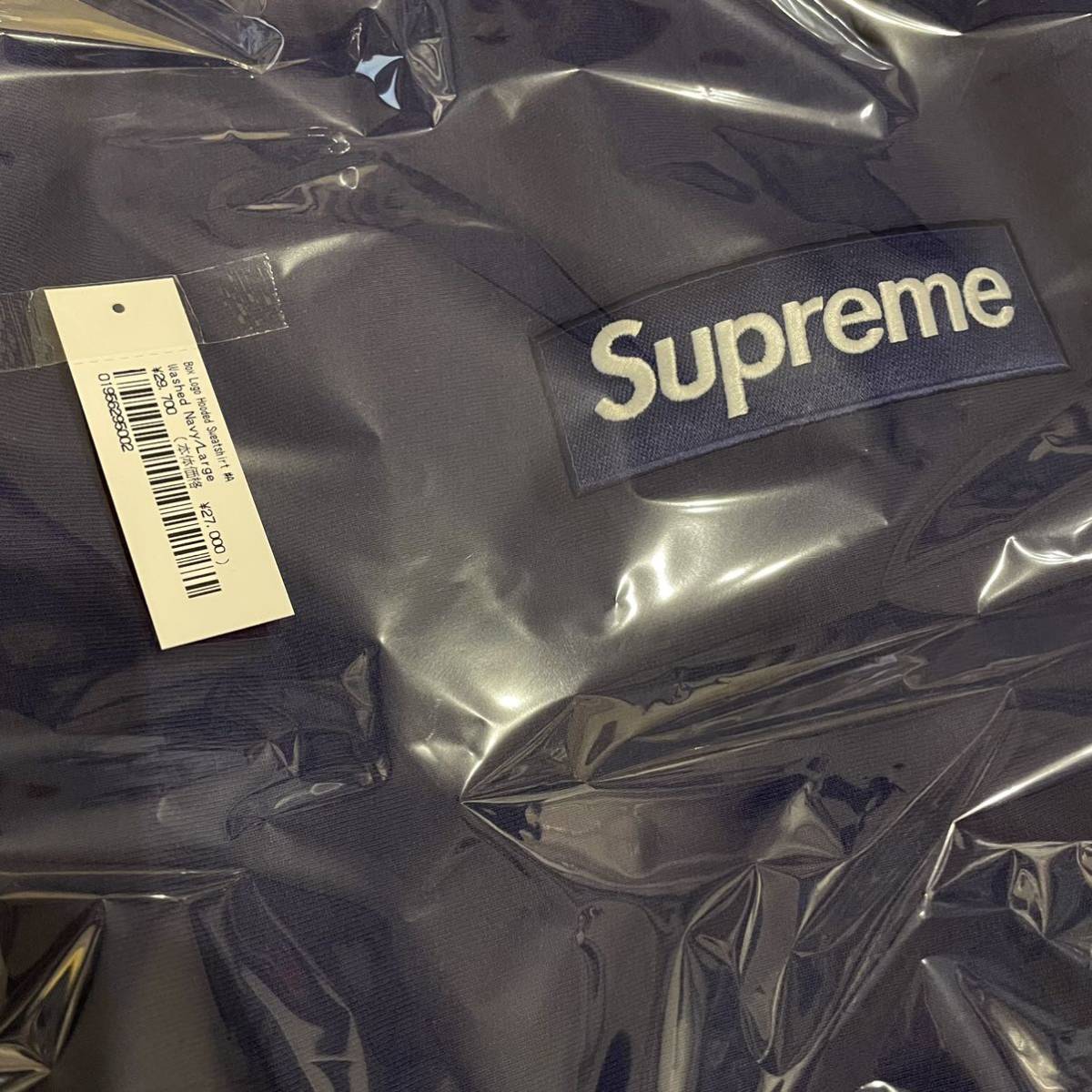 新品 国内正規品 21AW L Supreme Box Logo Hooded Sweatshirt Washed