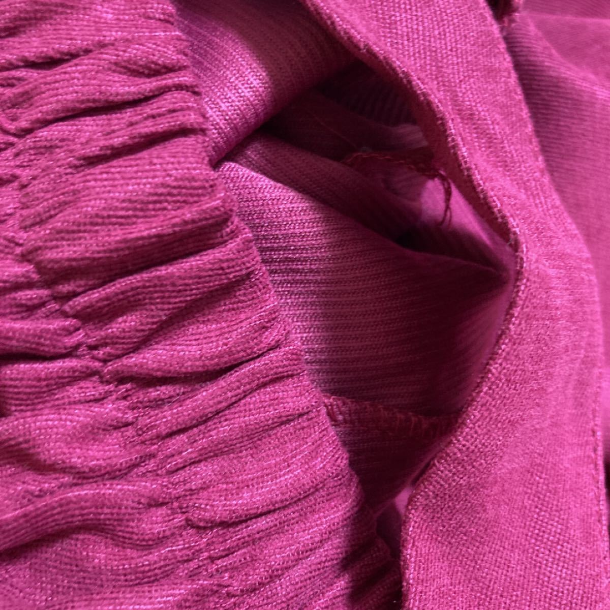 値下げ中！　ロングスカート　グレイル　ボタン　ピンク　ショッキングピンク ウエストゴム Ｍサイズ  GRL ウエストベルト