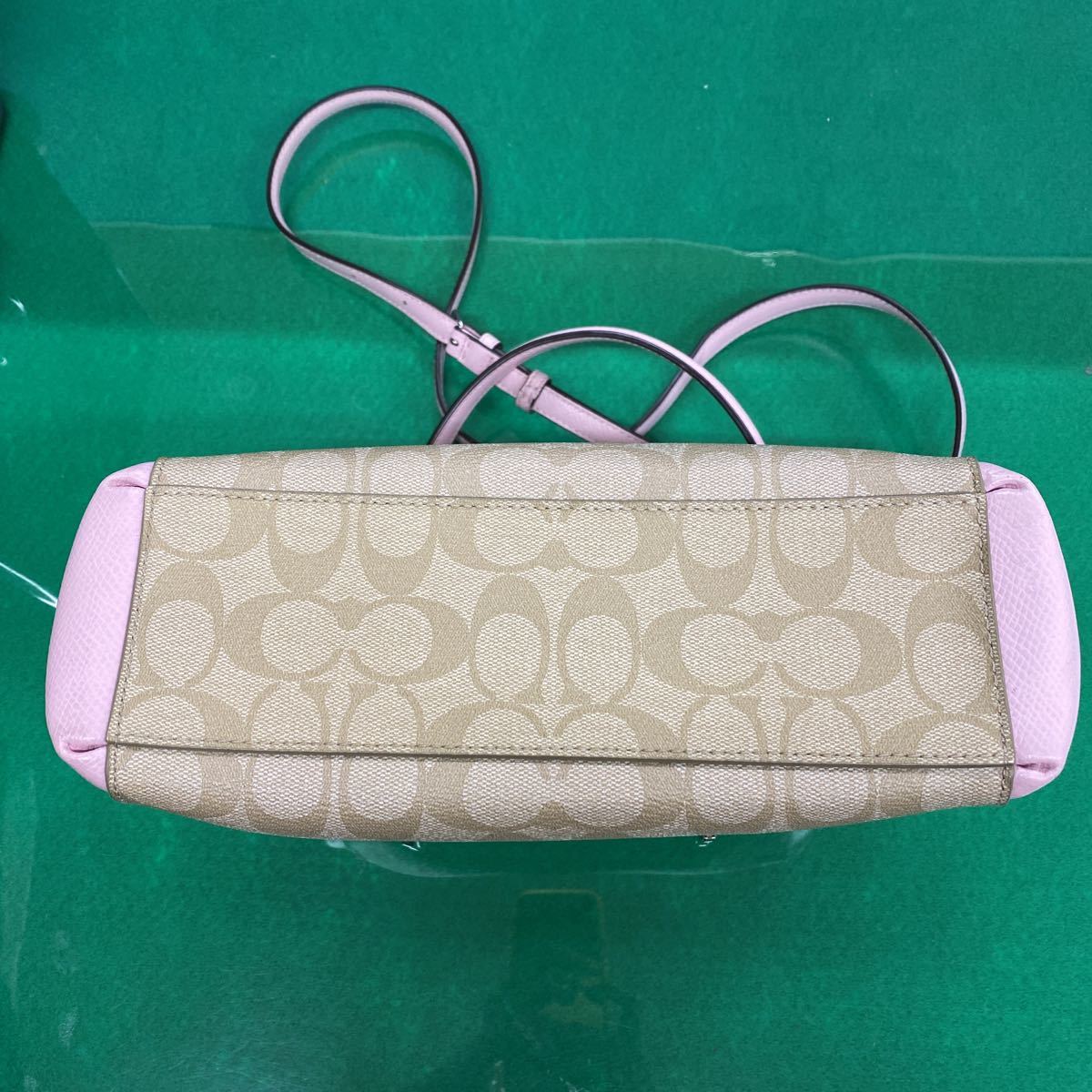 美品 COACH コーチ ハンドバッグ 2way ショルダーバッグ ピンク
