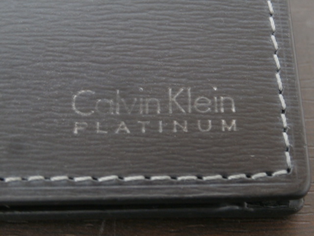 ●Calvin Klein PLATINUM カルバンクライン プラチナム コインケース 定期れ ブラック　中古●キ-401_画像3