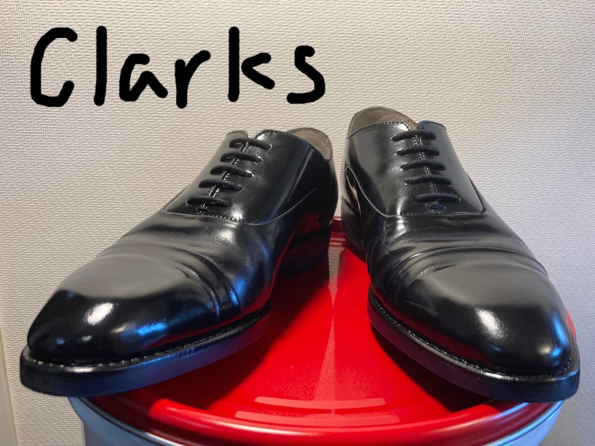 クラークス  ビジネスシューズ ストレートチップ 黒 24.5センチ　Clarks 革靴