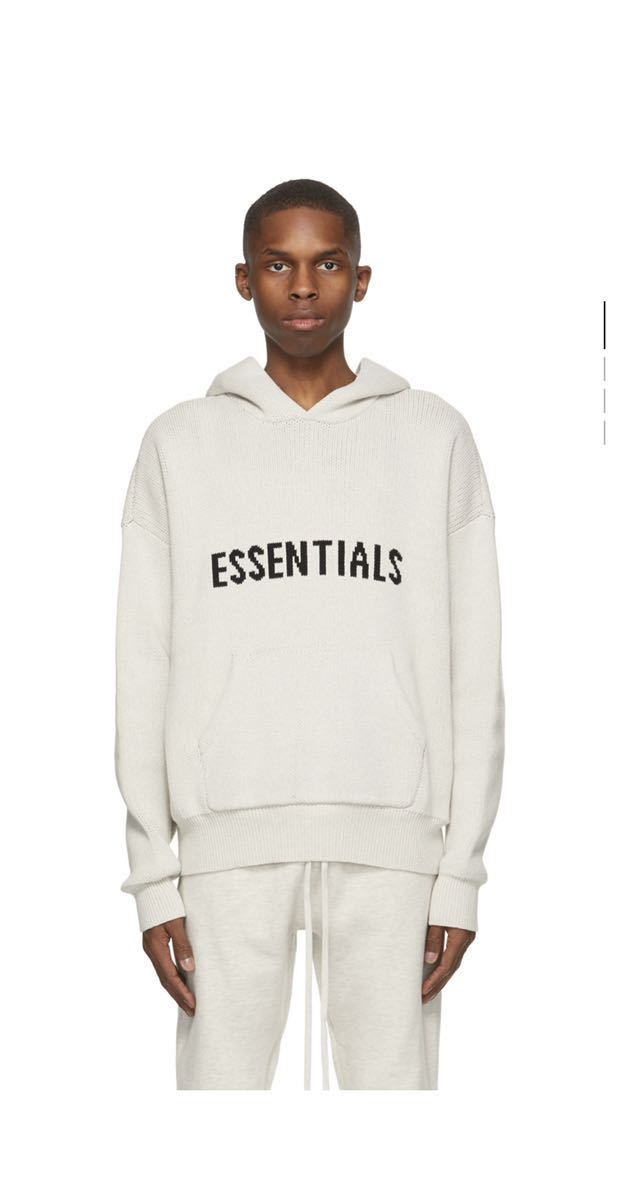 新品 Lサイズ ESSENTIALS エッセンシャルズ ニットパーカー プル