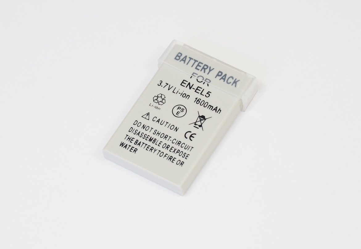 【Nikon EN-EL5】ニコン●1600mAh 互換バッテリー PSE認証 保護回路内蔵 バッテリー残量表示可 リチウムイオン充電池_画像1