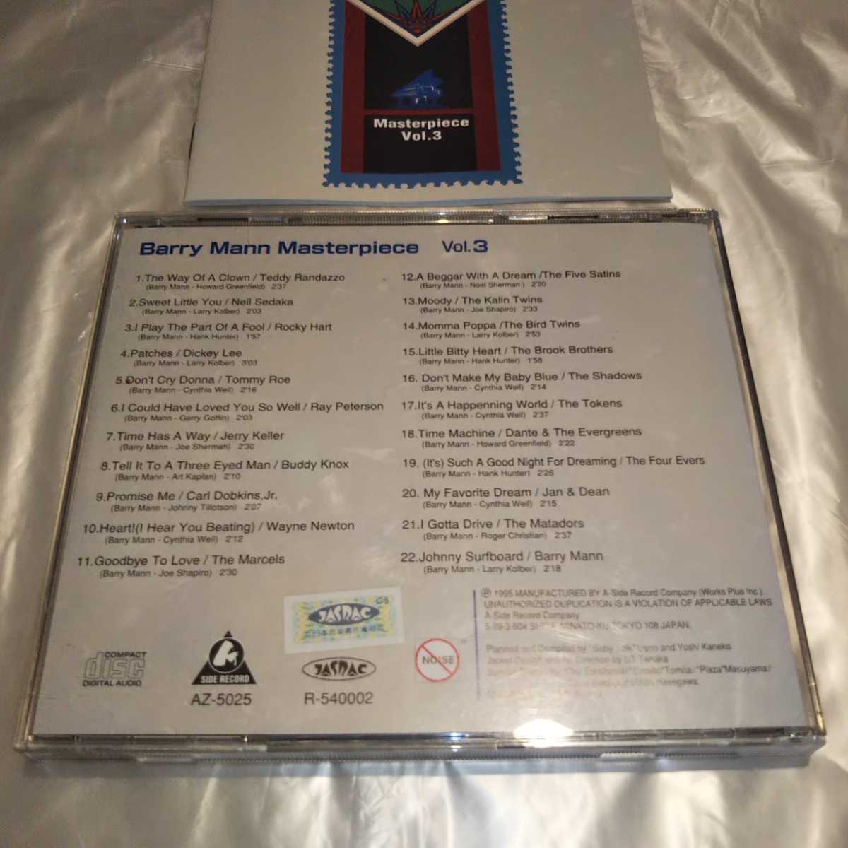Barry Mann Masterpiece Vol.3 CD バリー・マン マスターピース Teddy Randazzo Buddy Knox 60s ポップ オールディーズ ソフトロック_画像2