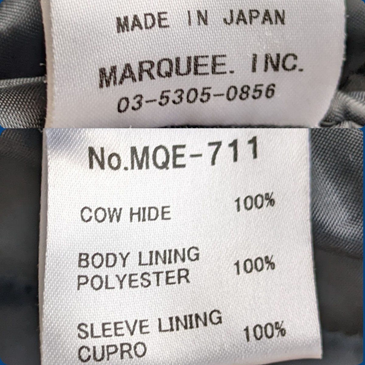 Made in japanレア【マーキーMARQUEE】シングルライダースレザー Made in japanレア【マーキーMARQUEE】シングルライダースレザー