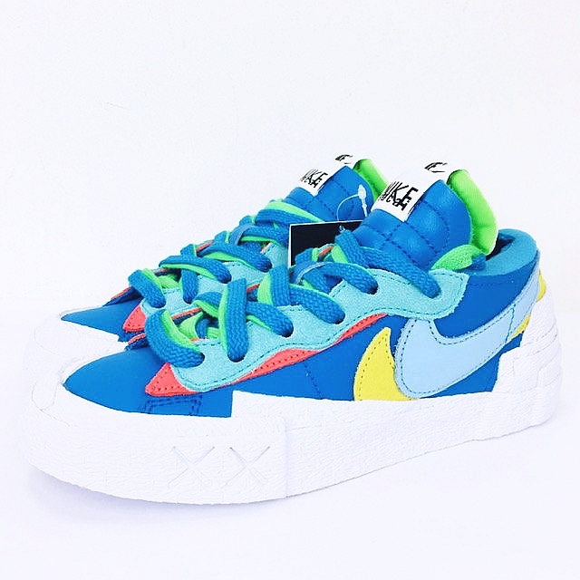 未使用品 ナイキ NIKE sacai KAWS Blazer Low Neptune Blue DM7901-400