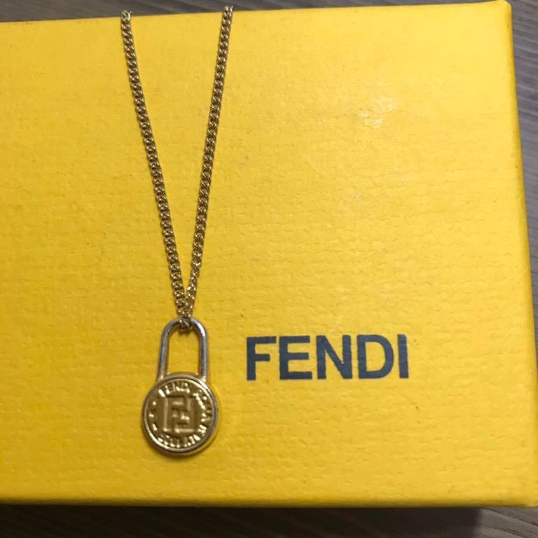 小さいサイズ 正規品 FENDIフェンディFFロゴチャーム ネックレストップ ペンダントヘッド+ネックレスチェーンプレゼント