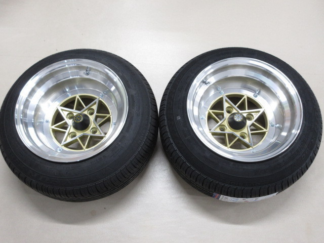 新品 復刻版 タイヤ付 スターシャーク ゴールド 14インチ 4H 10J
