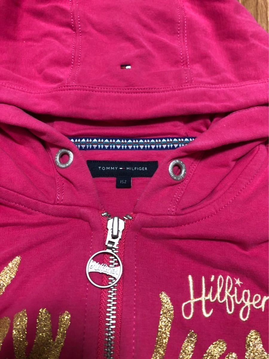 TOMMY HILFIGER ジップアップパーカー パーカー スウェット 女の子 長袖 サイズ 150