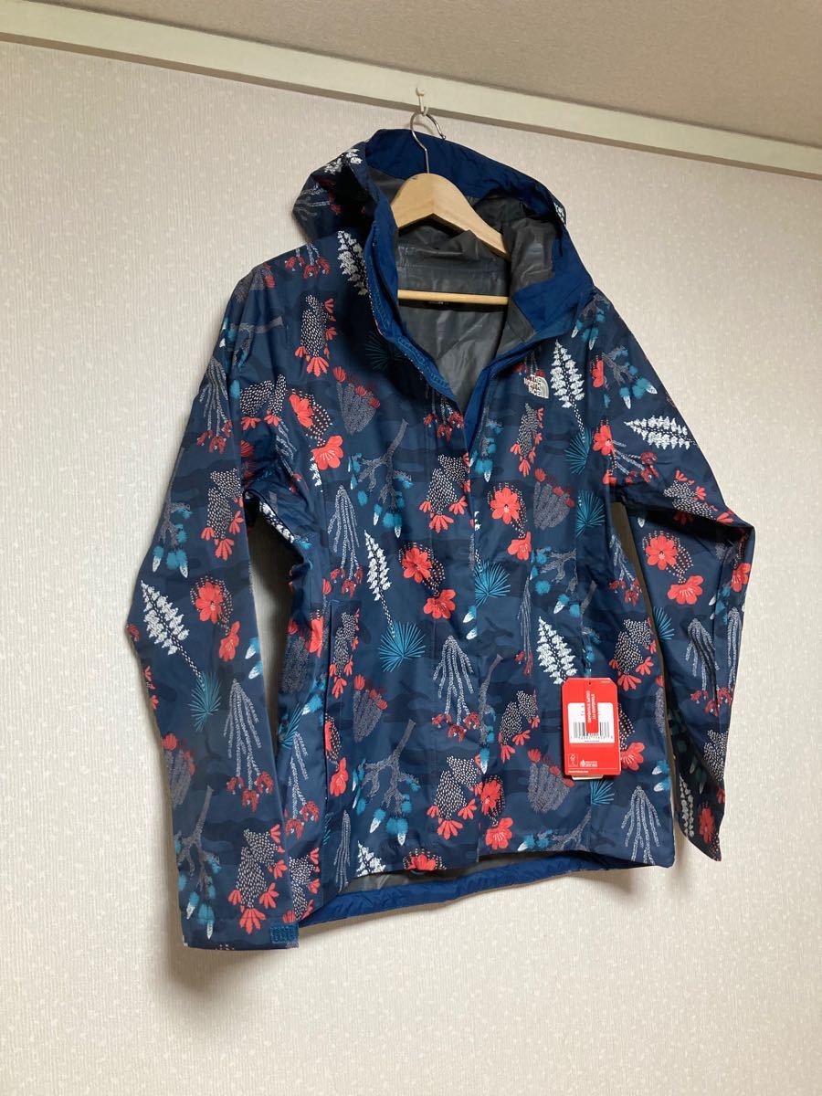 新品花柄 海外ノースフェイス マウンテンパーカーXS ウインド