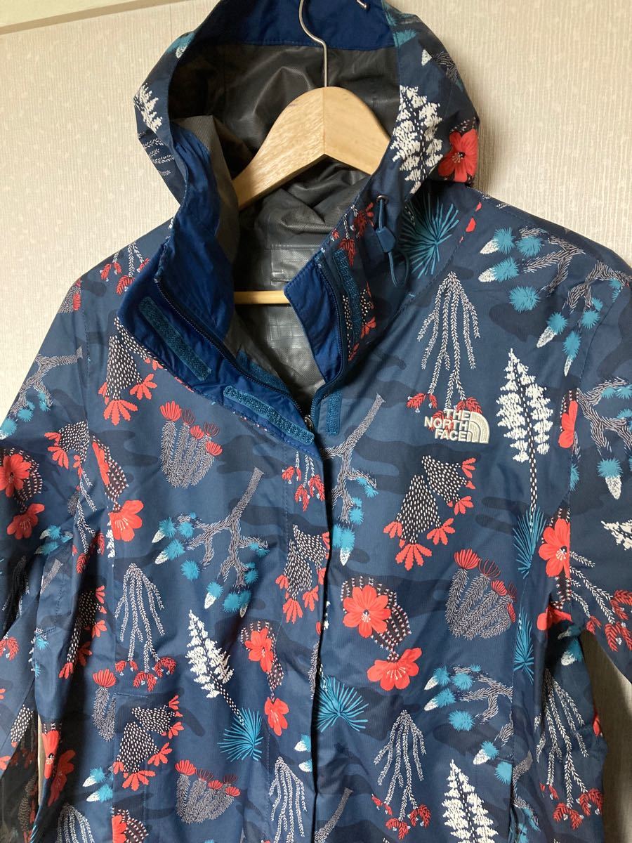 新品花柄 海外ノースフェイス マウンテンパーカーXS ウインド
